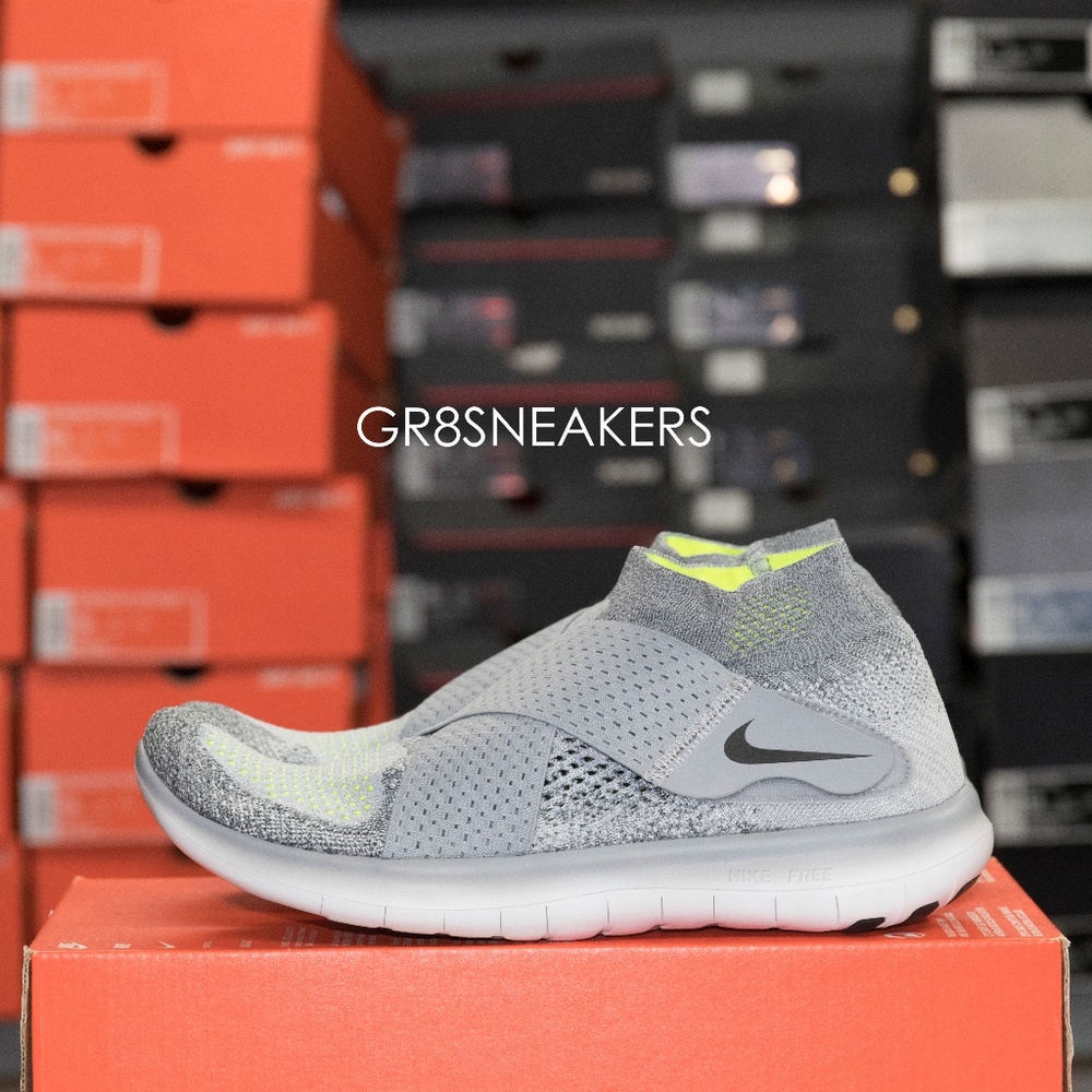 WOMENS NIKE FREE RN MOTION FK 2017 WOLF GREY BLACK